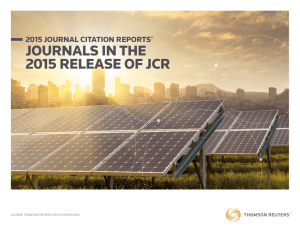 journals in the 2015 release of jcr
