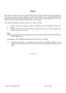 Tender No.SDG4059L15/09 Page 1 of 45 NOTICE Other than the