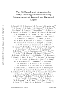 The G0 Experiment: Apparatus for Parity