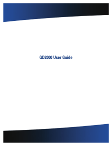 GD2000 User Guide