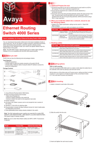 Ethernet Routing Switch 4000 Series