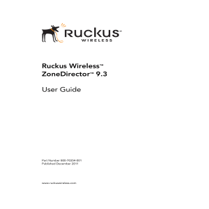 Ruckus Wireless™ ZoneDirector™ 9.3 User Guide