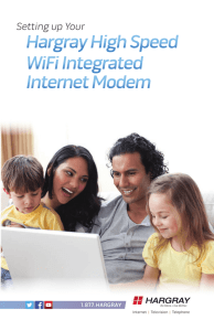 Setting Up Your Hargray High Speed WiFi Integrated Internet Modem