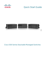 Cisco 500 Series Stackable Managed Switches Quick Start Guide