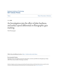 An Investigation into the effect of plate hardness, and surface speed