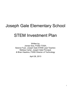 Joseph Gale Elementary School STEM Investment Plan