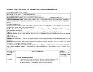 Let`s Move in the School`s Lesson Plan Template – Day