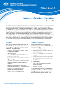 FOI Fact Sheet 8 - Office of the Australian Information Commissioner