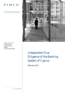 Independent Due Diligence of the Banking System of Cyprus