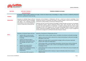 BACHELOR DEGREE PROGRAM LEARNING OUTCOMES