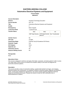 Automotive Electrical Systems and Equipment