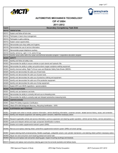 AUTOMOTIVE MECHANICS TECHNOLOGY CIP 47.0604 2011-2012