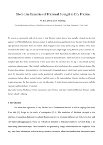 Short-time Dynamics of Frictional Strength in Dry Friction