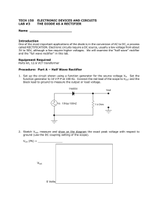 The Diode as A Rectifier