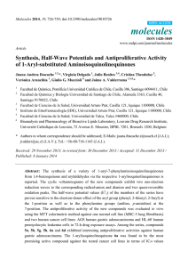 Synthesis, half-wave potentials and antiproliferative activity of 1