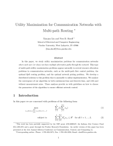Utility Maximization for Communication Networks with Multi