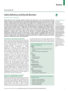 Iodine deficiency and thyroid disorders