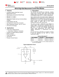 INA1x8 High-Side Measurement Current Shunt