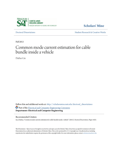 Common mode current estimation for cable bundle