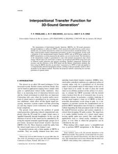 Interpositional Transfer Function for 3D-Sound Generation