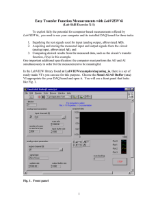 Easy Transfer Function Measurements with LabVIEW 6i