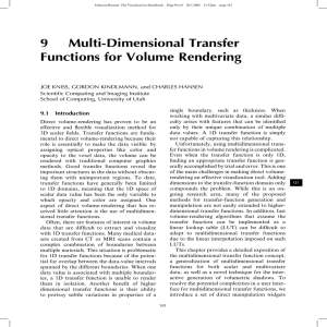 Multidimensional Transfer Functions for Volume Rendering