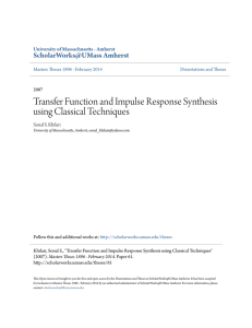 Transfer Function and Impulse Response Synthesis using Classical