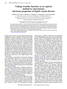 Voltage transfer function as an optical method to characterize