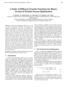 A Study of Different Transfer Functions for Binary Version of Particle