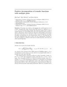 Positive decomposition of transfer functions with multiple poles