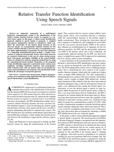 Relative Transfer Function Identification Using Speech Signals