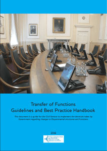 Transfer of Functions Guidelines and Best Practice Handbook