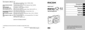 Introduction 1 Getting Started Shooting Playback Settings Appendix