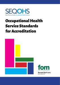 Occupational Health Service Standards for Accreditation