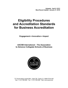 AACSB 2013 Business Accreditation Standards