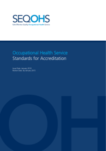 Occupational Health Service Standards for Accreditation