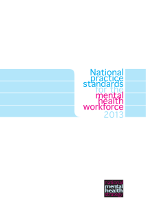 National practice standards for the mental health workforce 2013