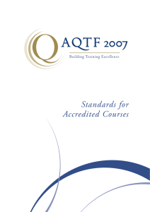 Standards for Accredited Courses
