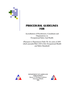 PROCEDURAL GUIDELINES FOR Accreditation of OSH