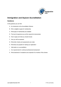 Immigration & Asylum Accreditation Scheme Guidance