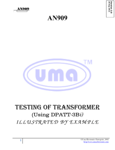 Testing of Transformer Using DPATT