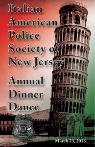 Gala Journal - Italian American Police Society of New Jersey