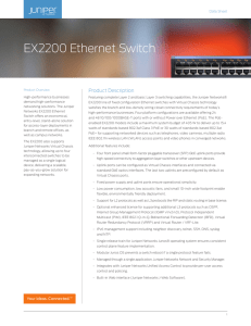 Datasheet: EX2200 Ethernet Switch