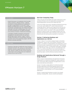 VMware Horizon 7 Datasheet