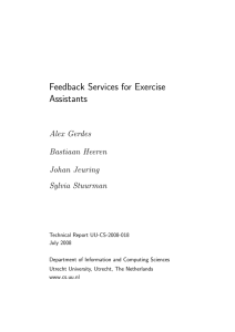 Feedback Services for Exercise Assistants