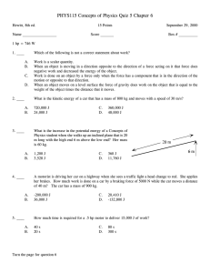 PHYS115 Concepts of Physics Quiz 5 Chapter 6
