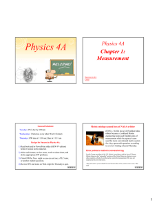 Physics 4A