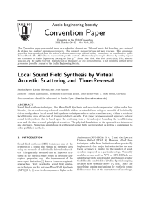 Convention Paper - Analytic Methods of Sound Field Synthesis