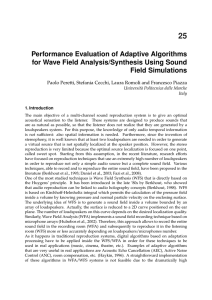 0 Performance Evaluation of Adaptive Algorithms for Wave Field