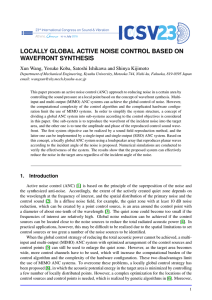 locally global active noise control based on wavefront synthesis